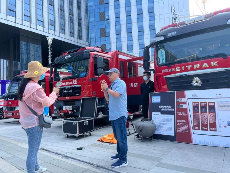 走進科技，獵鷹同行 | 獵鷹無人機滅火救援綜合裝備參與省科技活動周創(chuàng)新成果現場展示